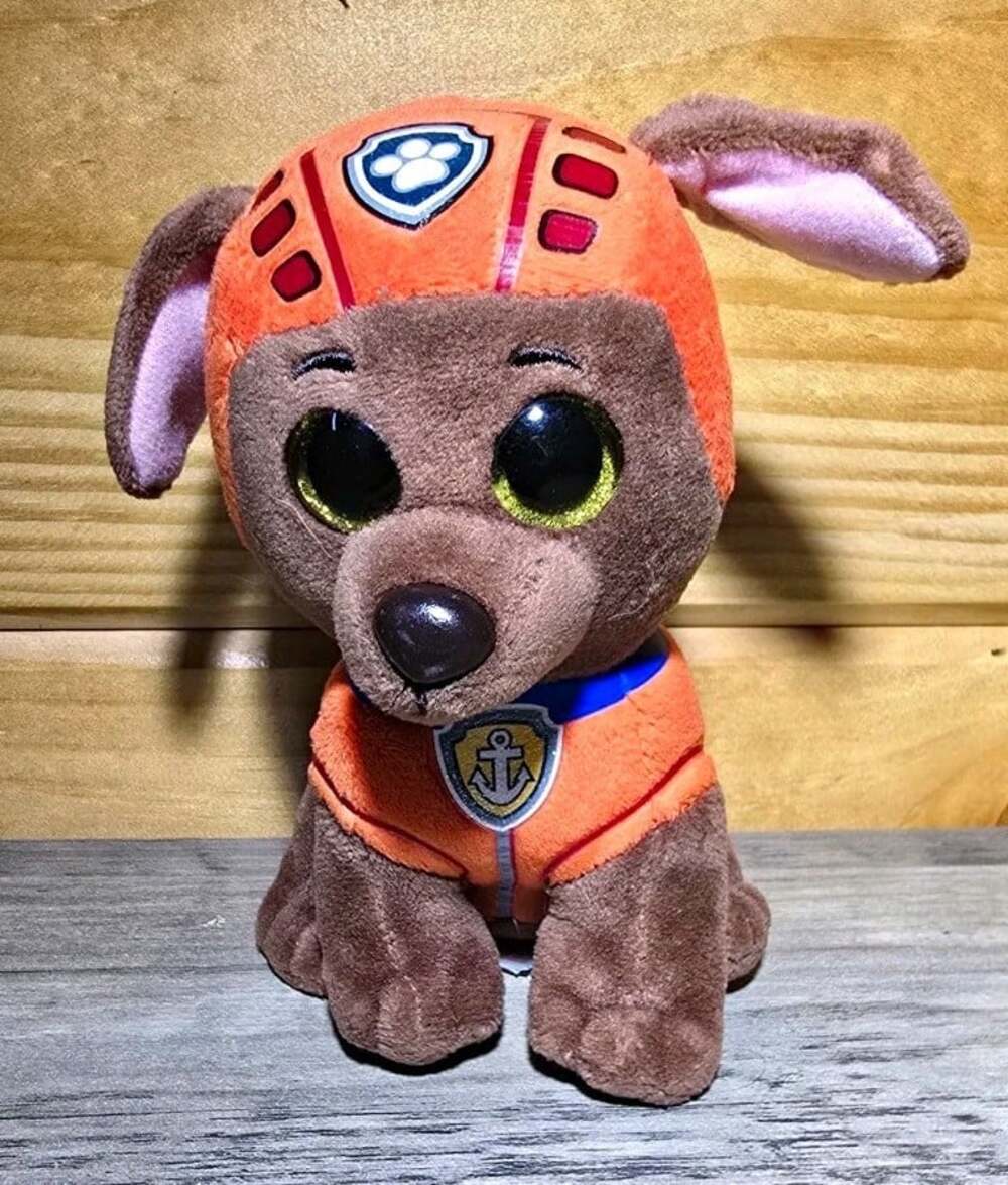 Ty PAW Patrol Zuma 6in Beanie Boo Plush Beanbag Stuffed Animal Orange 2017